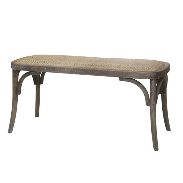 Bank in Franse stijl met rotan zitting