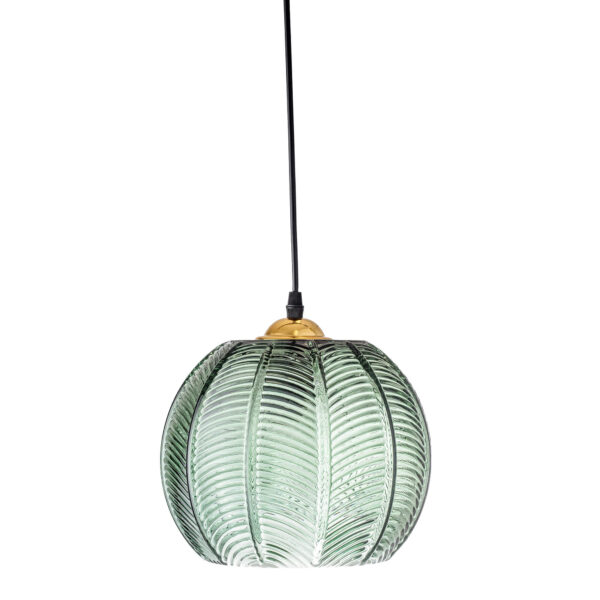 Green glass pendant lamp