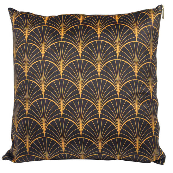 Kussen met art deco patroon goud
