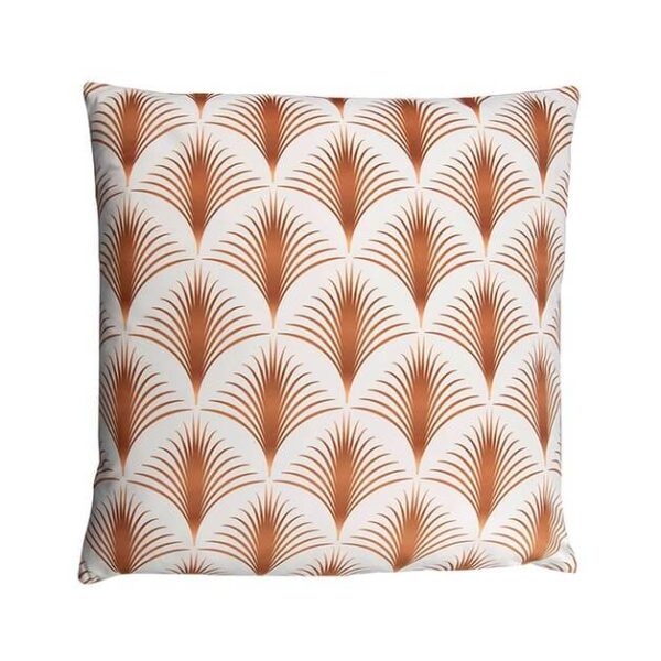 Kussen met art deco patroon beige
