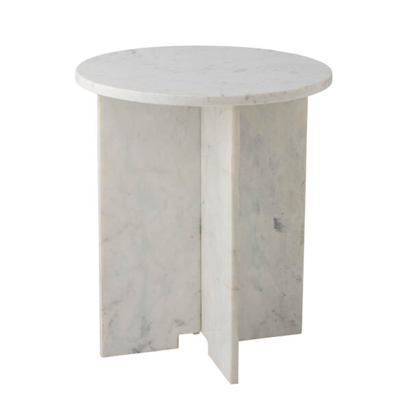 Bijzettafel, wit marmer