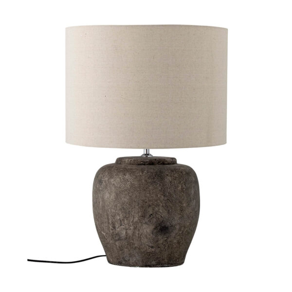 Lampa stołowa, szara kamionka