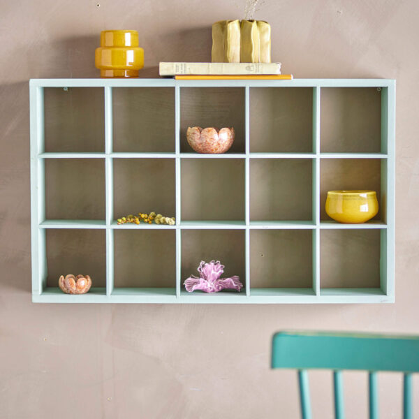 green_firwood_wall_shelf_82064300_02 Groene wandplank van dennenhout - Bloomingville