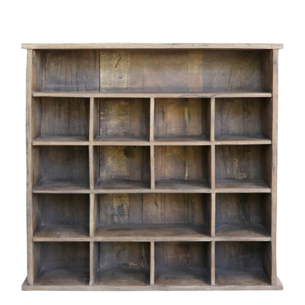 Grimaud shelving unit made of reclaimed wood