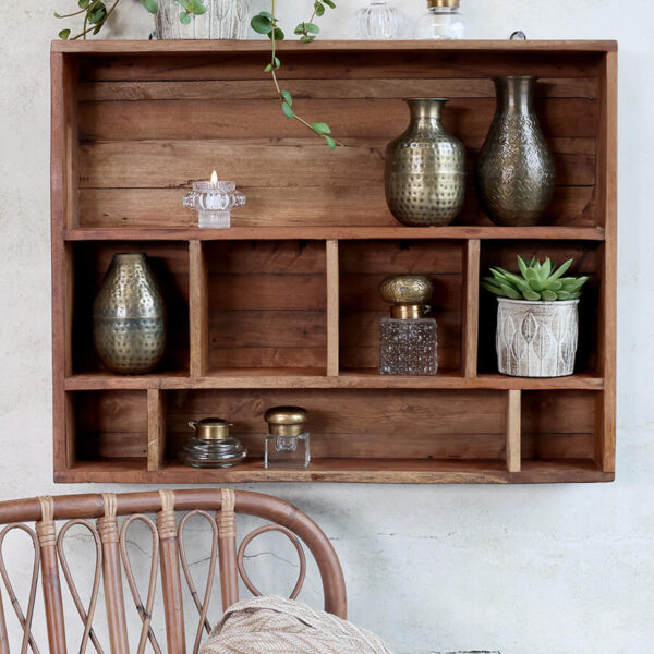 Grimaud wall shelf made of reclaimed wood