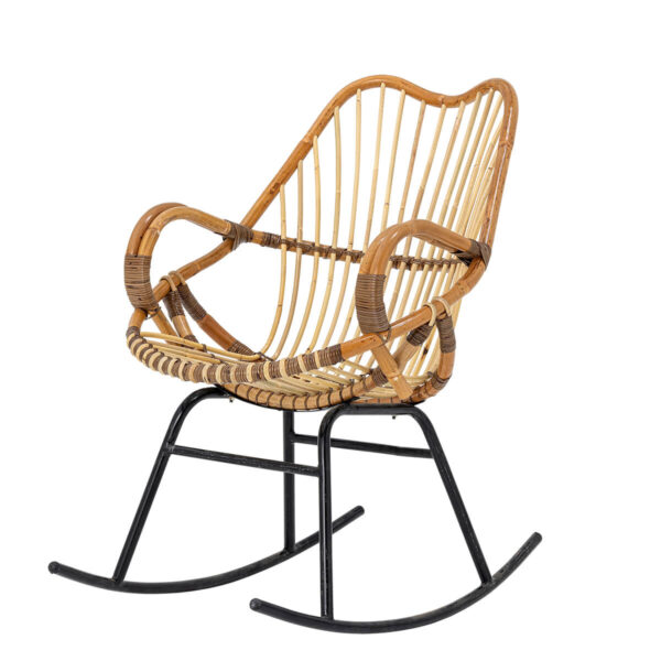 Rattanowy fotel bujany Reine