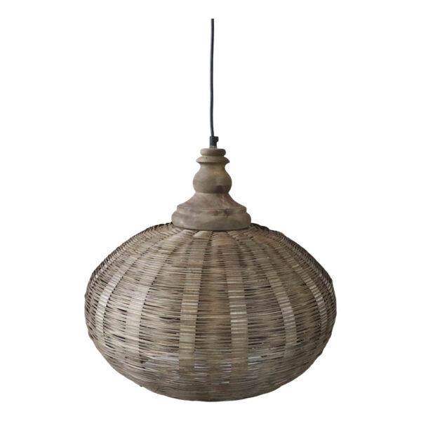 Závěsná lampa z proutěného ratanu